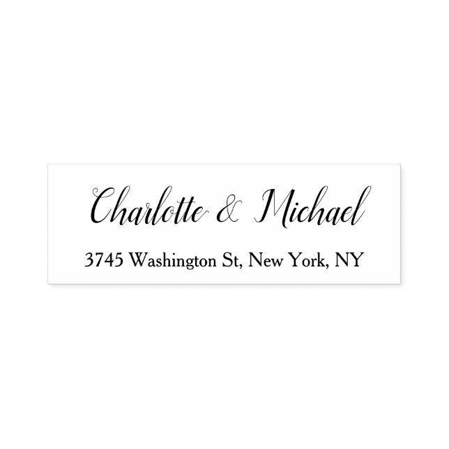 Hochzeit Elegant Minimalistisch Modernes Schlichte Permastempel (Design)