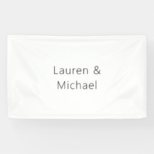 Hochzeit Elegant Minimalistisch Schlicht Schwarz-w Banner