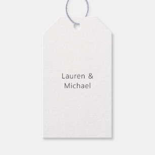 Hochzeit Elegant Minimalistisch Schlicht Schwarz-w Geschenkanhänger
