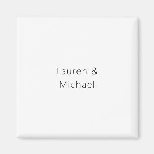 Hochzeit Elegant Minimalistisch Schlicht Schwarz-w Magnet