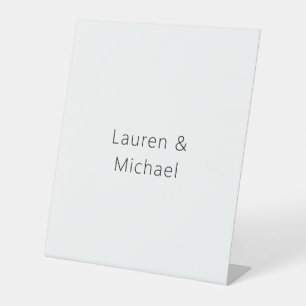 Hochzeit Elegant Minimalistisch Schlicht Schwarz-w Sockelschild