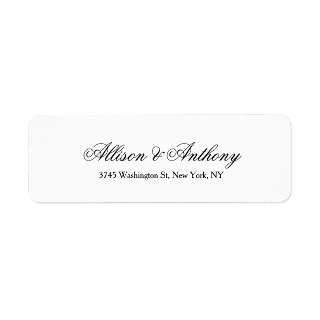 Hochzeit Elegant Minimalistisch Schwarz-weiß klass (Vorne)