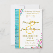 Hochzeit Elegante Florale Holz Chic Brautkarte