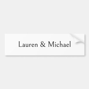 Hochzeit Elegante Minimalistische Kalligraphie Sch Autoaufkleber