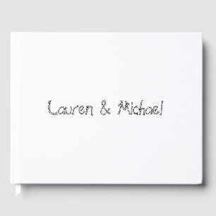 Hochzeit Elegante Minimalistische Kalligraphie Sch Gästebuch