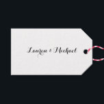 Hochzeit Elegante Minimalistische Kalligraphie Sch Geschenkanhänger<br><div class="desc">Diese Vorlage kann an alle beruflichen Beruf angepasst werden.</div>