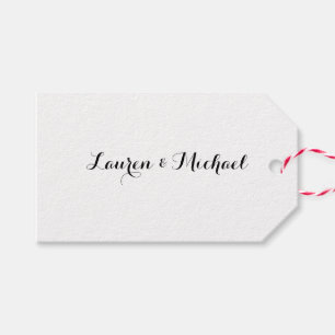 Hochzeit Elegante Minimalistische Kalligraphie Sch Geschenkanhänger