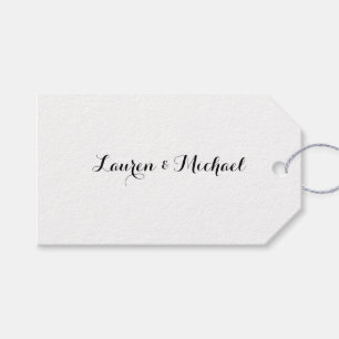 Hochzeit Elegante Minimalistische Kalligraphie Sch Geschenkanhänger