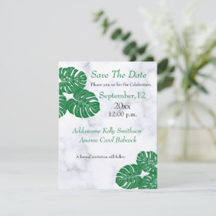 Hochzeit elegante moderne tropische Blätter aus Ma Save The Date