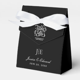 Hochzeit Eleganter Brautbräuche Schwarz-weiß Geschenkschachtel
