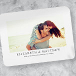 Hochzeit | Elegantes modernes Foto Magnet<br><div class="desc">Dieses Design ist eine einfache,  elegante,  moderne Vorlage. Hinzufügen benutzerdefinierter Fotos</div>