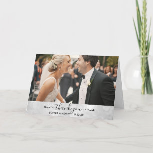 Hochzeit Elegantes modernes Typografie Foto Vielen Karte