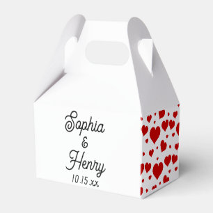 Hochzeit Elegantes Schwarzes Script Typografie Her Geschenkschachtel