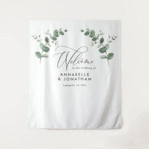 Hochzeit elegantes Willkommen Eukalyptus Botanik S Wandteppich