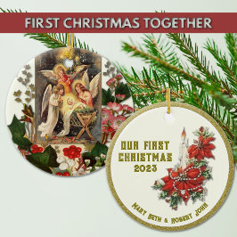 Hochzeit Erste Weihnachtszeit Katholische Keramik  Ornament