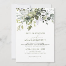 Hochzeit Eukalyptus Greenery Watercolor Herbal