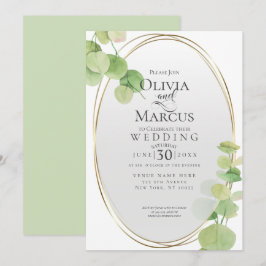 Hochzeit | Eukalyptus moderner Springtime Einladung