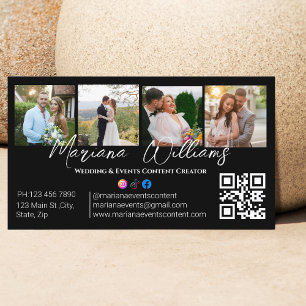 Hochzeit&Events Content-Ersteller 4 Fotos QR-Code  Visitenkarte