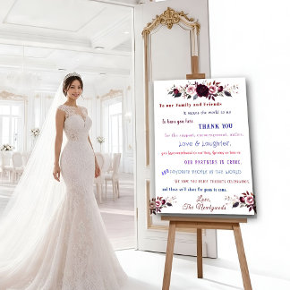 Hochzeit Familie und Freunde rote rosa Rosen Poster
