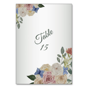 Hochzeit Farbige Florale Schmetterling Hochzeitsfe Tischnummer