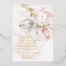 HOCHZEIT | Foil Woodland Blush Pink Rose