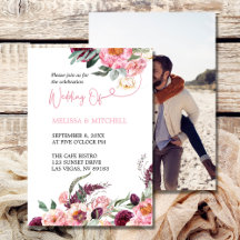 Hochzeit Foto Boho Blush Pink Burgundy Peony Rose