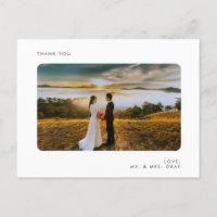 Hochzeit Foto Danke Post Card