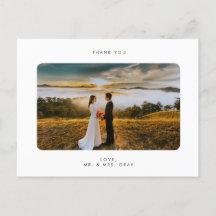 Hochzeit Foto Danke Post Card