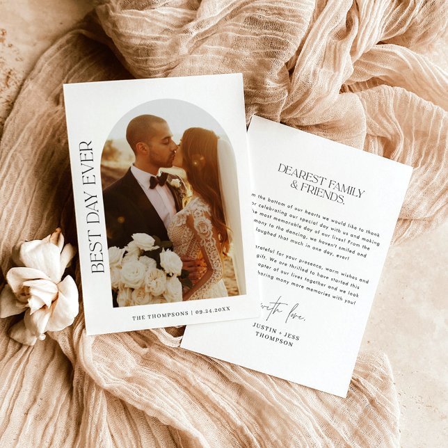 Hochzeit Foto Dankeschön Karte, Arch Foto Danke Einladung (Von Creator hochgeladen)