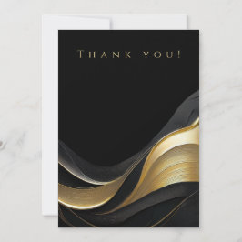 Hochzeit Foto-Dankeschön - Schwarz und Gold Einladung