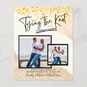 Hochzeit - Foto-Engagementparty-Einladung Flyer