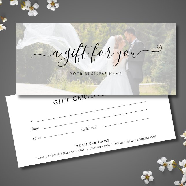 Hochzeit Foto Geschenkgutschein (Photo Business Gift Certificate)