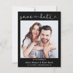 Hochzeit Foto Gold Save-the-Date-Ankündigung