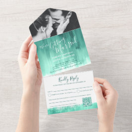 Hochzeit Foto Smarald uAwg QR verheiratet All In One Einladung