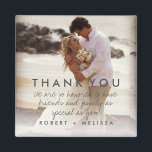 Hochzeit Foto Vielen Dank Botschaft Gefallen Magnet<br><div class="desc">Dieser Tag der Hochzeit dank Magneten ist der perfekte Weg,  um sich bei Ihren Hochzeitsgästen zu bedanken. Anpassen mit Ihrem Foto,  danke Ihnen Nachricht und Namen. Kann als Dankeschön oder als Gastgeschenke Hochzeit verwendet werden.</div>