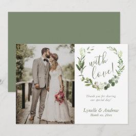 Hochzeit Foto Vielen Dank mit Namen Dankeskarte