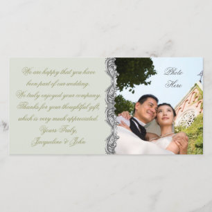 Hochzeit ~ Fotokarte Dankeskarte