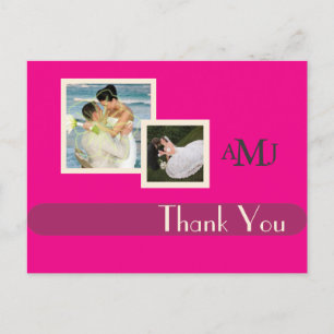 Hochzeit Fotos Danke Postkarten, schlicht Postkarte