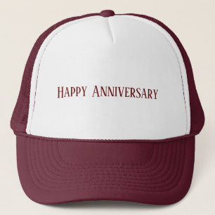 Hochzeit Frohes Jubiläum Text Marinefarbe Benutzer Truckerkappe