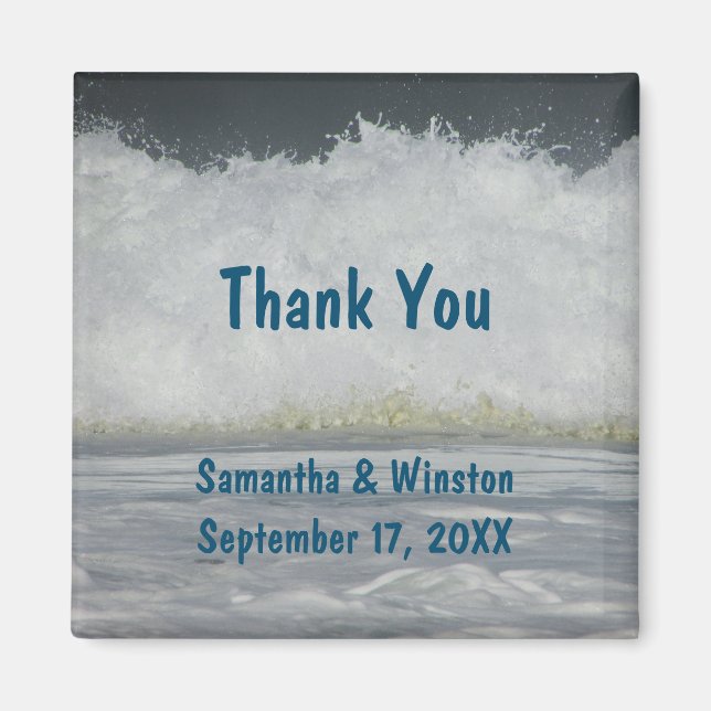 Hochzeit Gaststrand Ocean Zeremonie Vielen Dank Magnet (Vorne)
