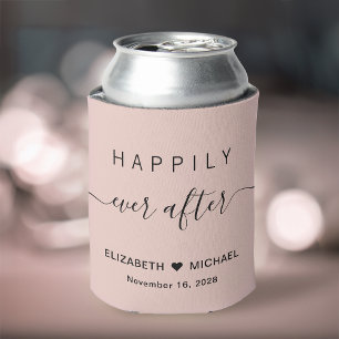 Hochzeit glücklich je nach Blush Pink Dosenkühler