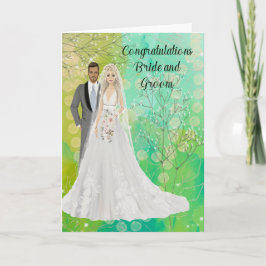 Hochzeit Glückwunsch an Braut und Bräutigam Karte