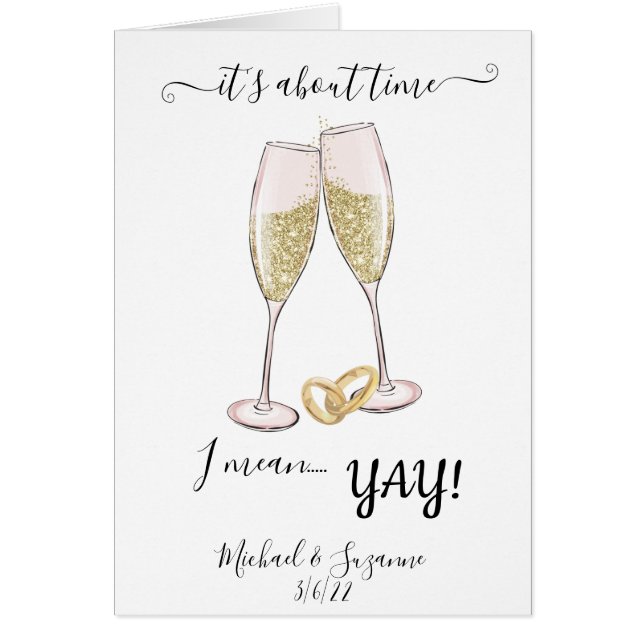 Hochzeit Glückwunsch Spaß Über die Zeit (Vorne)