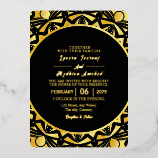 Hochzeit Golden Luxury Invitation Card Golden Foil Folieneinladung