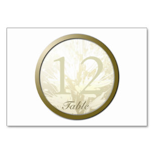 Hochzeit Goldene Blume Personalisierte Tafelkarte  Tischnummer