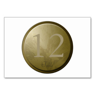 Hochzeit Goldene Blume Personalisierte Tischkarte  Tischnummer