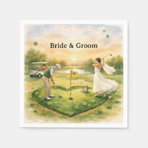 Hochzeit Golf - Lucky in Love - St. Patrick's Day  Serviette
