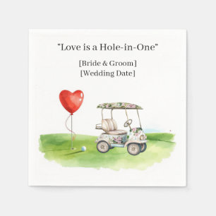 Hochzeit Golf Save the Date Eleganter Golfplatz Serviette