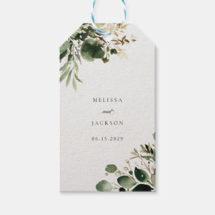 Hochzeit grüner Branchen Geschenkanhänger