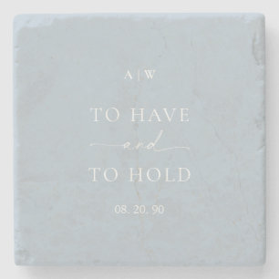 Hochzeit "haben und halten" steinuntersetzer